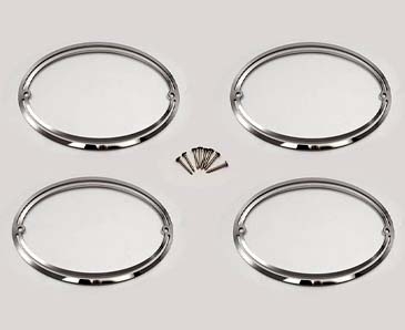 1997-2004 C5/Z06 Corvette - Taillight Trim Rings 4Pc | Polished Stainless Steel