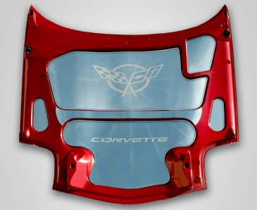 1997-2004 C5/Z06 Corvette - Hood Center Brace Cover | Polished Stainless Steel