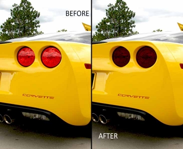 2005-2013 C6 Corvette - Tail Light Covers 4Pc | Vinyl Blackout Kit