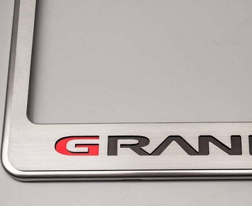 2006-2013 C6/GS Corvette - License Plate Frame Grand Sport Style | Stainless Steel