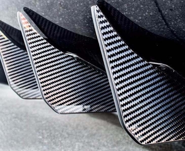 2014-2019 C7 Z06/GS Corvette - Rear Diffusers Carbon Fiber Wrapped 6Pc | Stainless Steel Choose Style/Finish