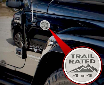 2007-2018 Jeep Wrangler JK - Trail Rated Badges 2Pc | Stainless Steel