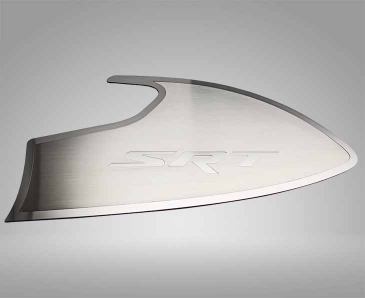 2015-2020 Challenger - Door Badges with SRT Inlay | Brushed Stainless Steel Choose Inlay Color