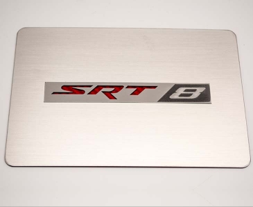 2008-2015 Challenger/2005-2015 Charger - Fuse Box Cover Plate w/SRT8 Inlay | Brushed Stainless Choose Color
