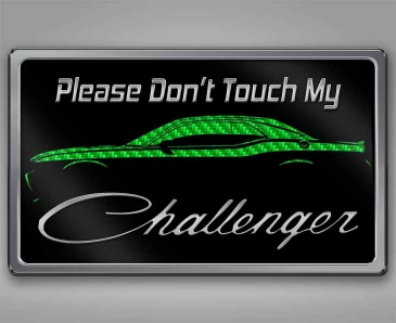 Challenger Dash Plaque - Stainless Steel with High-Def Metallic Print