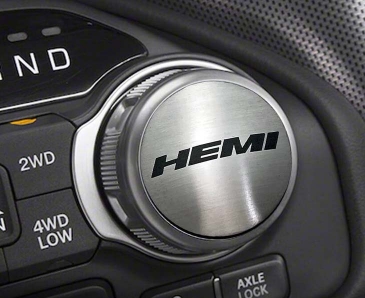 Dodge/RAM/Chrysler - Etched HEMI Dial Shift Knob Trim  | Brushed Stainless Steel