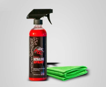 American Car Craft Waterless Detailing Spray 16 FL OZ | Includes 1 Premium Microfiber Towel