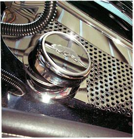 1997-2002 Plymouth Prowler - Chrome Oil Fill Cap Cover with Kat Logo 1Pc | Chrome & Stainless Steel