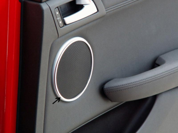 2008-2009 Pontiac GT/G8 - Car Door Speaker Trim Bezels Polished Front Door 4 7/8" OD. 2Pc