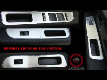2010-2014 Ford Raptor F-150 SuperCrew - Door Arm Control Covers 8Pc | Brushed Stainless