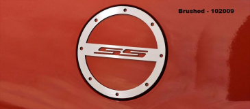 2010-2019 Camaro SS - Gas Cap Cover "SS" Style | Stainless Steel Choose Finish