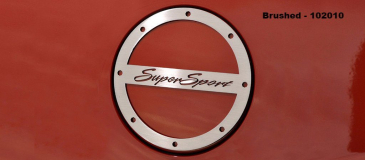 2010-2019 Camaro SS - Super Sport Fuel Door Cover | Brushed Stainless Steel