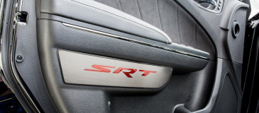 2011-2018 Dodge Charger - SRT Front Door Badges | Brushed Stainless w/Polished Trim Choose Color