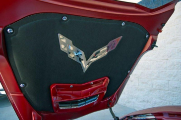 2014-2019 C7/Z51 Stingray Corvette - Hood Emblem Corvette Flags | Polished/Brushed Stainless Steel