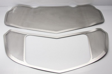 2014-2019 C7/Z51 Stingray/Z06 Corvette - Perforated Hood Panel Kit 2Pc | Polished Stainless Steel Choose Model