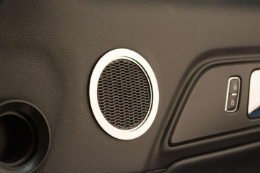 2015-2020 Mustang - Midrange Speaker Trim Kit 2Pc | Polished Stainless Steel