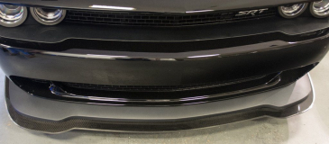 2015-2019 5.7L/SRT8 Challenger Hellcat - Lip Spoiler | Stainless Steel w/Real Carbon Fiber Overlay