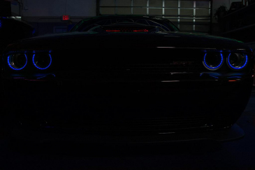 2015-2023 Dodge Challenger Black Stainless Steel Halo Lights