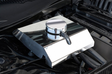 2015-2019 Dodge Hellcat - Supercharger Coolant Tank Cover w/Chrome Cap | Polished Stainless Steel