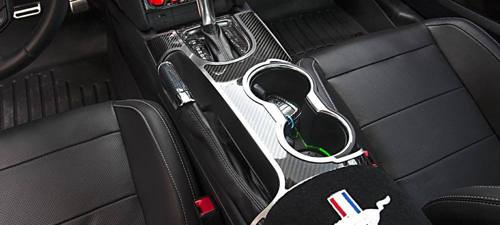 2015-2021 Mustang Carbon Fiber Shifter Plate Trim Kit | American