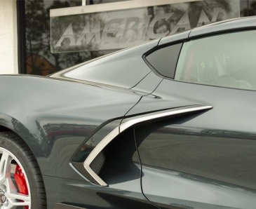 2020-2022 C8 Corvette - Side Vent Trim 4Pc | Brushed Finish w/Chrome Molding