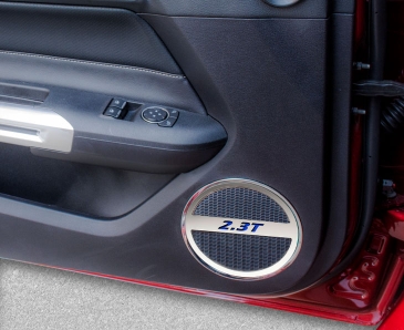 2015-2020 Mustang Ecoboost - 2.3T Lower Door Speaker Trim Kit 2Pc | Stainless Steel Choose Color