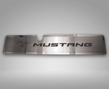 2015-2017 Mustang GT/EcoBoost - Radiator Cover Vanity Plate Pony & MUSTANG | Brushed Choose Color