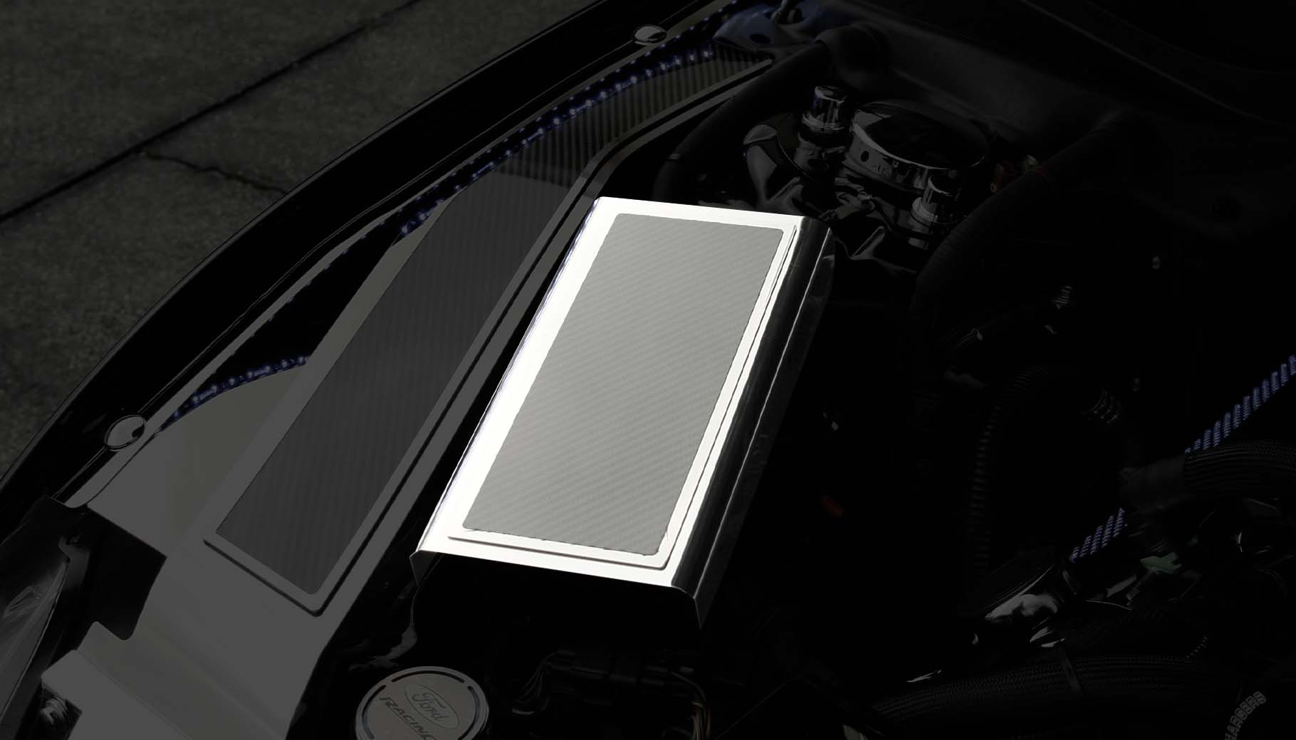 Polished Stainless Steel Fuse Box Lid Cover For Mustang 2010-2014 – Engine Dress Up