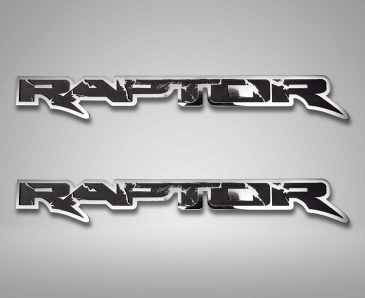 2010-2014 Ford Raptor - RAPTOR Emblem(s) Etched Style 12"/15" 1Pc/2Pc | Stainless Steel Choose Options