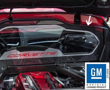 2020-2022 C8 Corvette Coupe - Rear Window Frame CORVETTE Style | Carbon Fiber w/Brushed Trim, Choose Color
