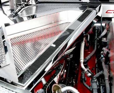 2020-2022 C8 Corvette Coupe - Perforated Header Guard Cover Kit w/Rear Crossmember Covers w/Carbon Fiber Top Plate | Choose Finish