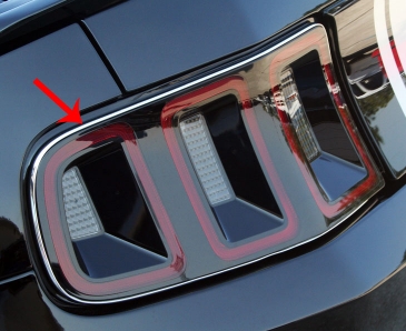 American Car Craft 272024 ACC Mustang Taillight Chrome Vinyl Trim 2pc 2010 2013 Ford