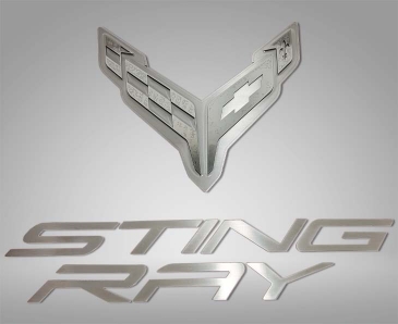 thumbnail image 2 of Gloss Black Corvette C8 Stingray Emblem Deck Lid Badge (2020-2022) – Replacement 2 of 4
