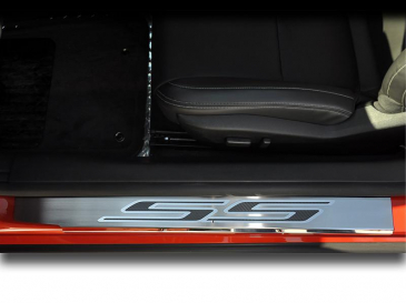2010-2015 Camaro SS - Outer Door Sills with SS Inlay 2Pc | Stainless Steel Choose Inlay Color