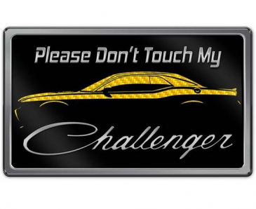 Challenger Dash Plaque - Stainless Steel with High-Def Metallic Print