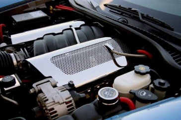 C6 Corvette LED Illuminated Fuel Rails - Perforated Polished Stainless Steel (LS2)