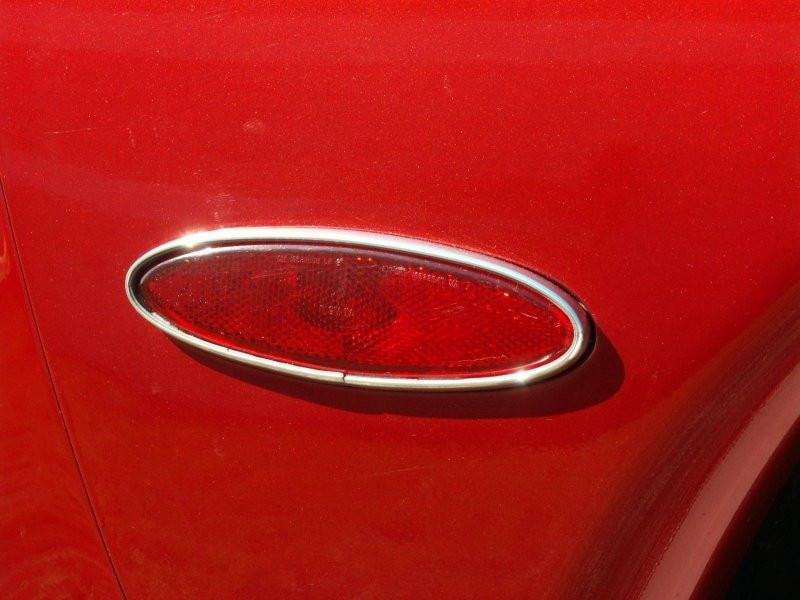 Upgrade Your Auto 2pc Chrome Vinyl Rear Side Marker Trim Molding for 1997-2004 Chevy Corvette C5 