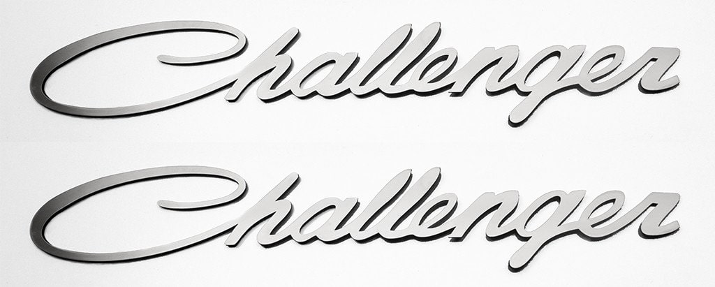 Challenger - 'Challenger' Script Style Side Fender Emblem Badge 