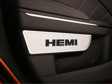 2011-2013 Charger/Chrysler 300 - Front Door Badges with HEMI cut-out 2Pc| Brushed Stainless Steel