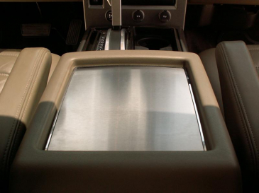 2003-2007 Hummer H2 - Center Console Box Plate | Brushed Stainless w/Polished Ring