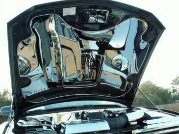 2005-2009 Mustang V6/GT - Mustang Hood Panel 3Pc | Polished Stainless Steel