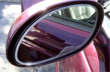 1999-2002 Plymouth Prowler - Side View Mirror Trim with Kat Emblem 2Pc | Brushed Stainless