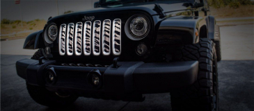 2007-2018 Jeep Wrangler JK - Safari Style Grille | Brushed Stainless Steel