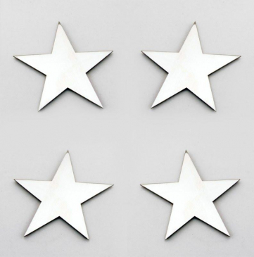 Small Star Emblems 4Pc | Stainless Steel Choose Finish